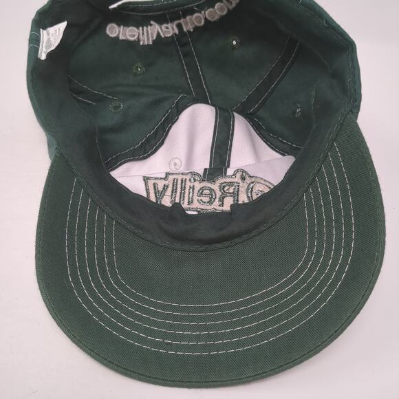 O'Reilly Auto Parts Strapback Baseball Cap Green One Size Adjustable Embroidered - Picture 7 of 9